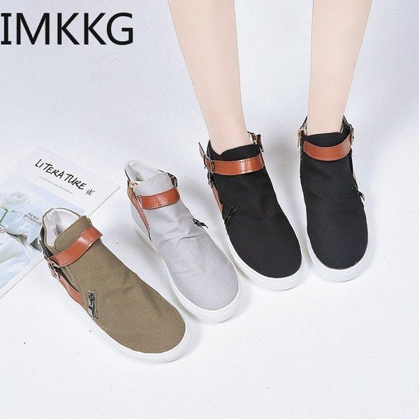 

ankle boots for women autumn winter vintage women punk boots shoes ladies flat woman comfortable, Black