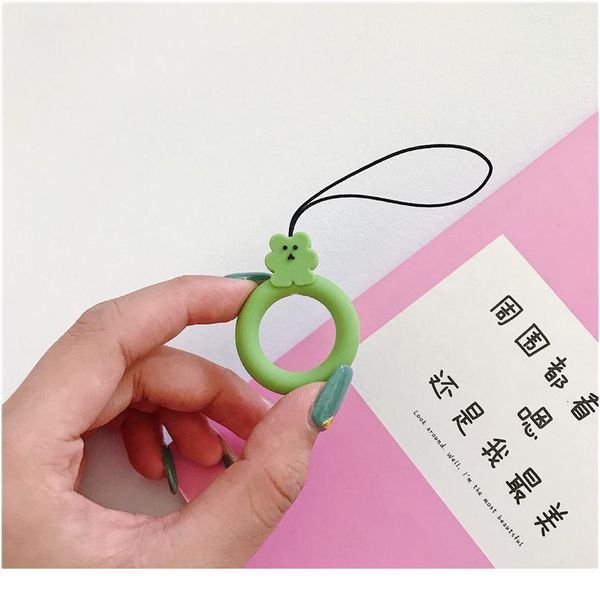 

girl's cute cartoon phone strap sile pendant mobile phone straps pink ring strap for iphone huawei sma qylztw