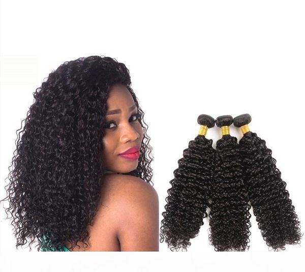 

viya 9a indian remy human hair curly bundles 10-30 inch can be colored soft and smooth unprocessed virgin hair, Black