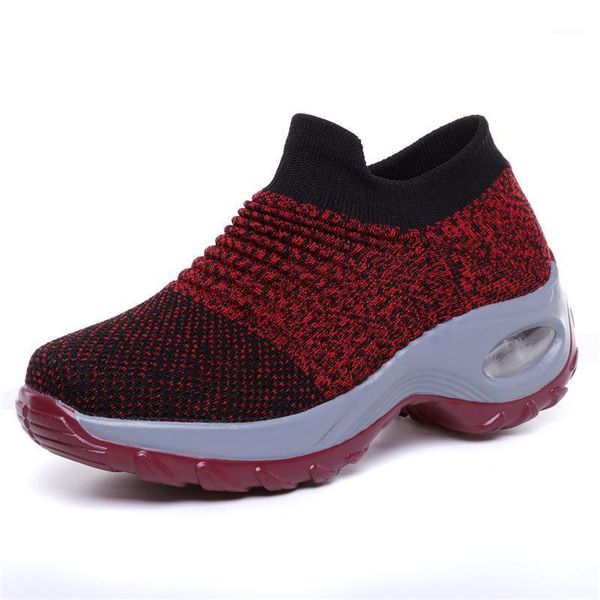 

women sneakers breathable mesh woman shoes convenient slip-on air cushion casual multicolor ladies shoes woman tenis feminino1, Black