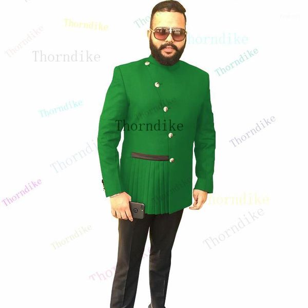 

thorndike wedding suit for men custom made 2021 morning dinner party tailcoat 2 piece men slim fit suit groom tuxedo t12361, White;black