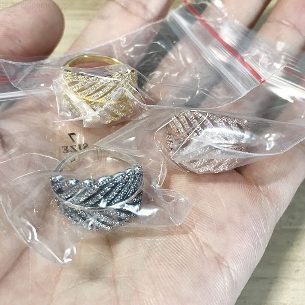 

a authentic 925 sterling silver rings light as feather, clear cz wedding ring fashion jewelry compatible with european