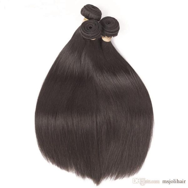 

msjoli loose wave body wave straight hair brazilian hair three bundles peruvian virgin human hair malaysian indian mink 9a grade msjoli, Black