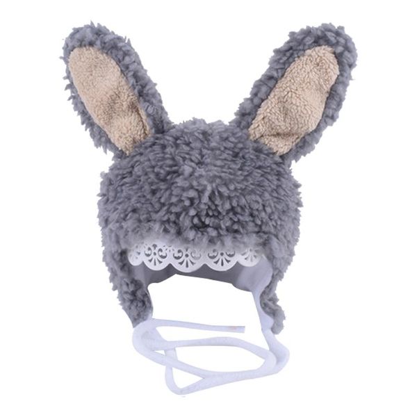 

kids girls boys baby ear design hats winter newborn cute warm knitted hemming caps, Yellow