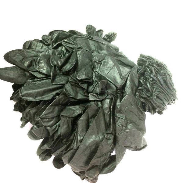 

real pcs shipping 50 one-time black supply disposable use nitrile tattoo gloves waterproof