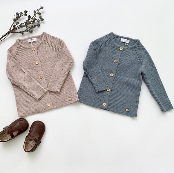 

2020 new girls knitted sweater autumn fashion girls cardigan 1-6 years yc48, Blue