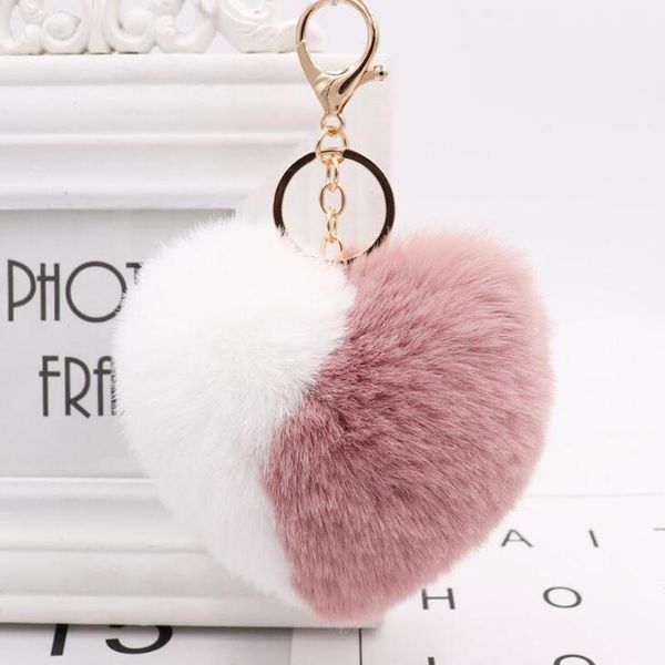 

12pcs/lot baby shower party favors guest giveaway lovely two-tone heart keychains personalized present for wedding souvenir1