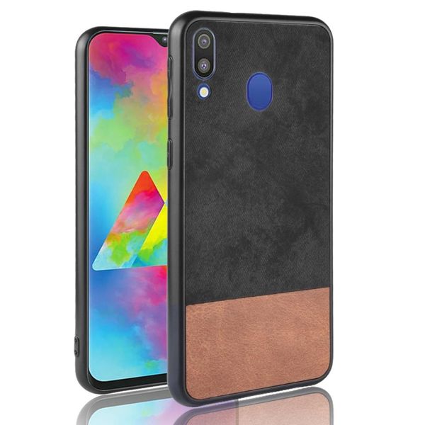 

shockproof color matching denim pc pu tpu case for galaxy m20