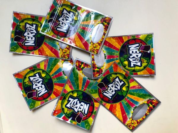 

3.5g sf 3.5g rainbow bag empty bags california nerdz bags mylar candy bbyqxb nana_shop, Pink;blue