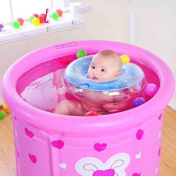 

bathing tubs & seats baby swimming pool home born child infant bath barrel inflatable insulation bucket