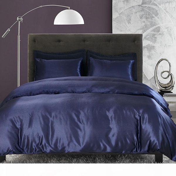 

45 silk bedding set solid color twin size bedding comfortable duvet cover set super king