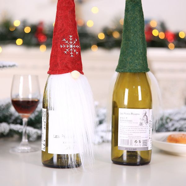

santa claus snowman deer christmas wine bottle cover gift bags hold xmas dinner decor ornament home table party decoration 62807
