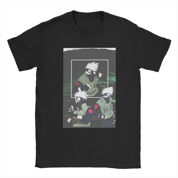 

sport naruto japanese anime kakashi and sakura men's t shirts funny tees short sleeve crewneck t-shirt pure cotton plus size