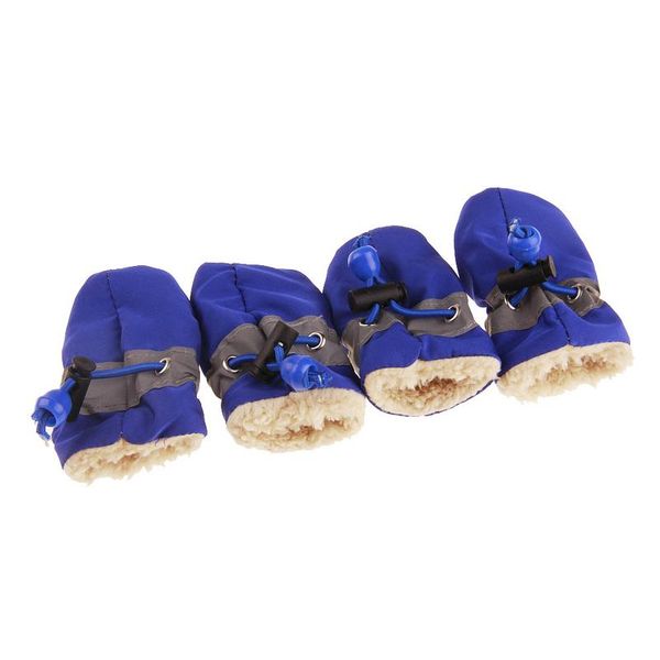 

4pcs/set winter reflective thick warm pet shoes dogs snow boots anti-slip waterproof shoes for small dogs cats chihuahu bbyxzt