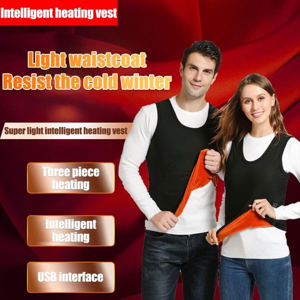 

men women electric heated vest outdoor warm charging via clothing for riding skiing fishing winter heating coat jacket, Gray;blue