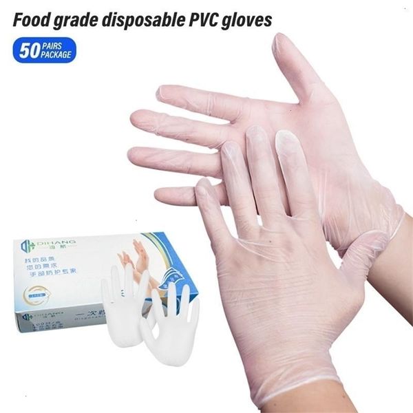 

film food plastic real beauty salon disposable pvc sanitary gloves transparent 100 boxes, great choice