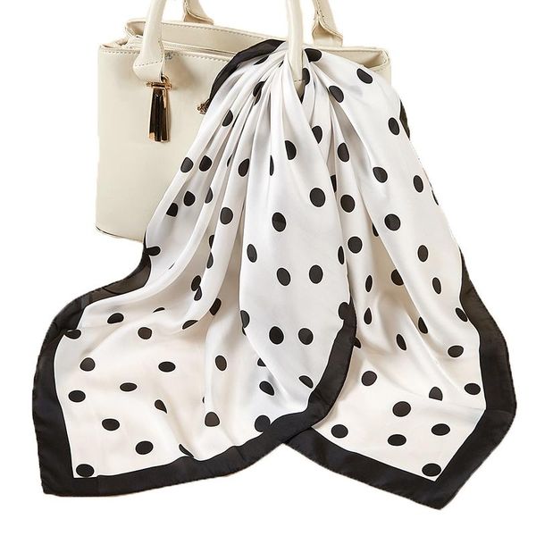 

scarves small square scarves, silk women's versatile spring and autumn professional wear accessories neckbands, Blue;gray