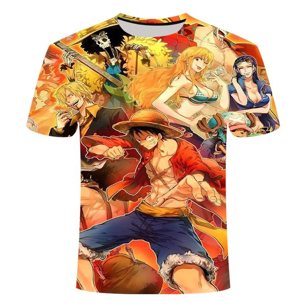 

luffy one piece 3d print shirts anime plus size hippie men clothing