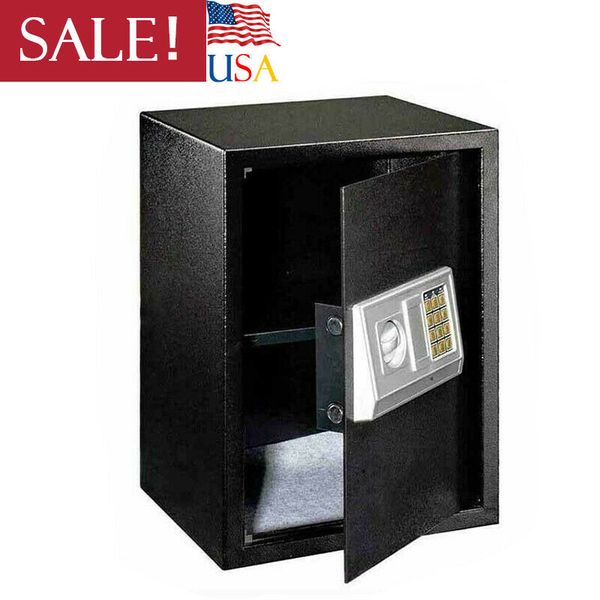 

black keypad lock digital electronic safe box security home office l large