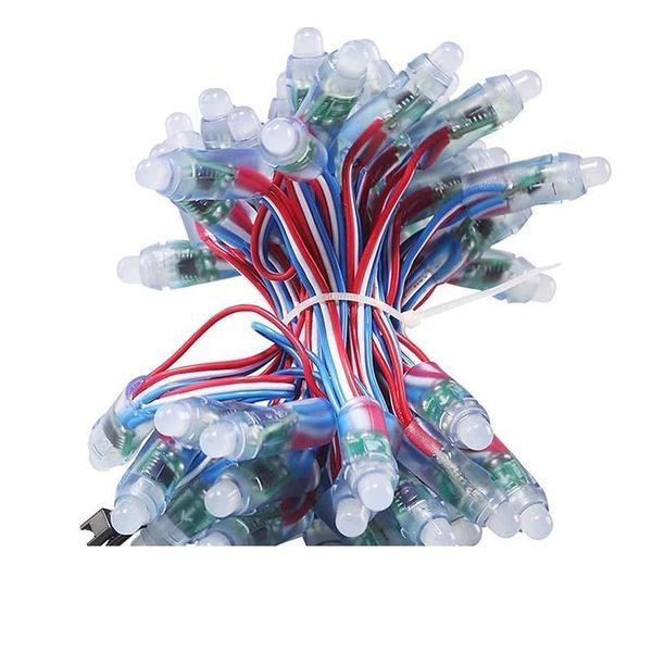 

addressable 12mm ws2811 full color led pixel module 2811 ic dc5v led string ip68 waterproof rgb digital christmas light