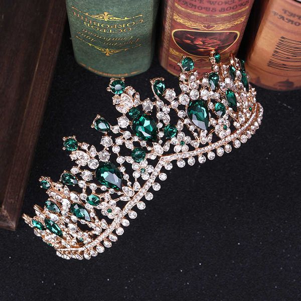 

full circle crystal diamond bridal crown headdress hair ornament noble crown wedding dress accessories