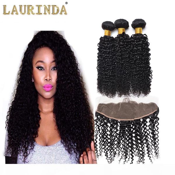 

ear to ear 13x4 lace frontal closures with 3 bundles brazilian peruvian indian malaysian curly wave virgin human hair weaves 8a grade, Black;brown