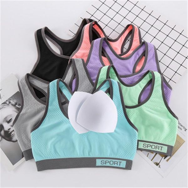 

gym clothing 2021 women sports bra running fitness workout breathable padded size a-d girl soft solid underwear1, White;black