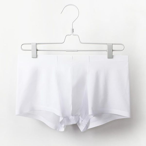 

underpants men's boxer briefs thin transparent underwear shorts trunks underpant ice silk, Black;white