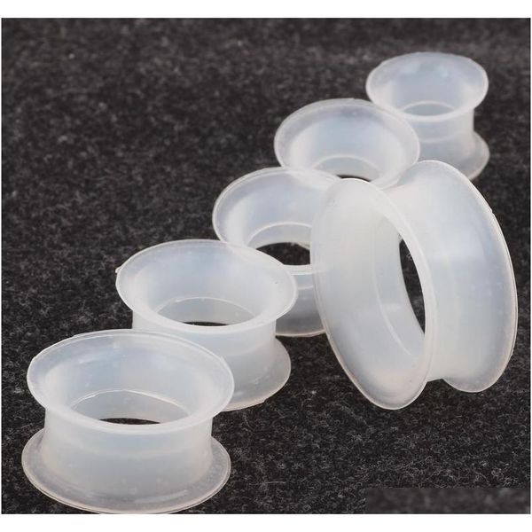 

piercing jewelry f29 mix 12 size 192pcs/lot body jewelry double flared ear expander sile fle jllwbx carshop2006, Silver