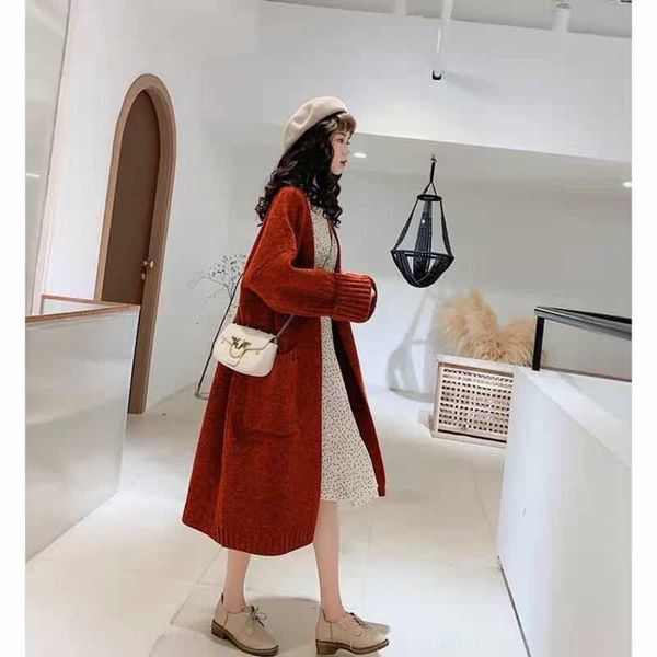 

6xkv9 medium length knitted clothing solid color large spring 2020 net infrared spring trend women's fashioncover women's thickene, White;black