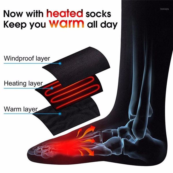 

motorcycle armor thermal cotton heated socks sports ski winter foot warmer electric warm up sock battery power for men women