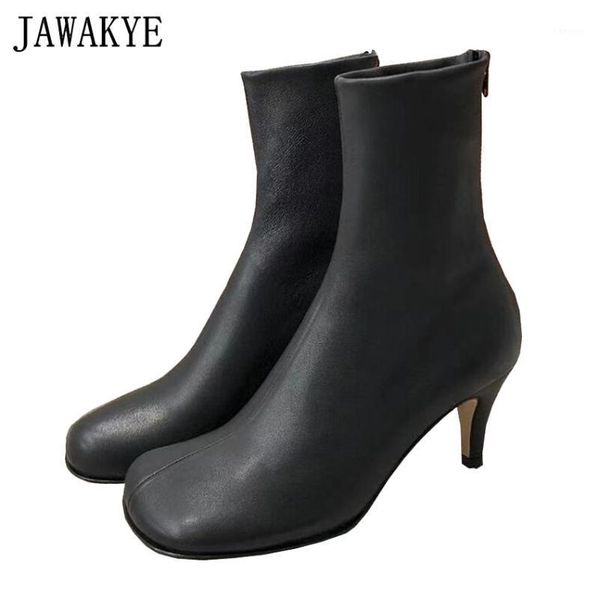 

round toe kitten heel ankle boots women's designer high heel boots pink black white women's slim fit formal winter dress shoes1