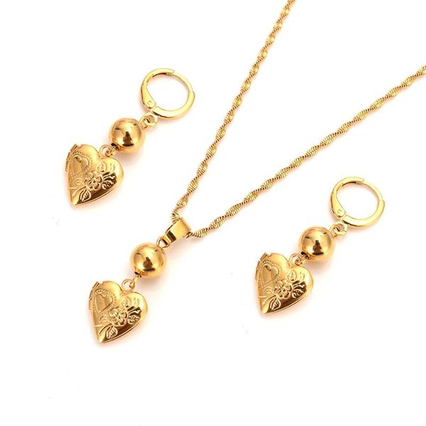 

bangrui heart jewelry sets classical necklaces earrings set gold color & brass,arab/africa wedding bride's dowry women girls gif, Silver