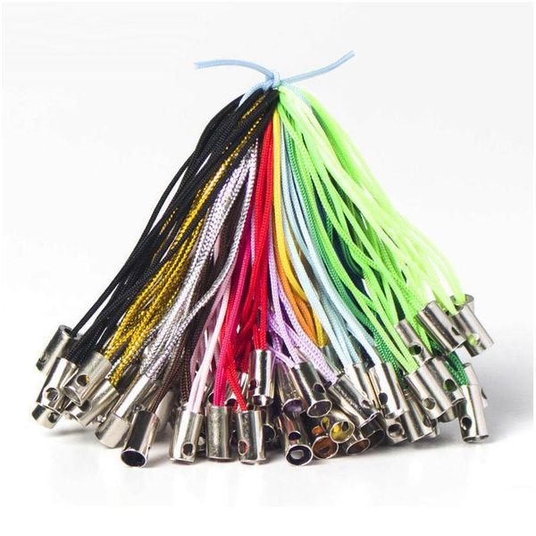 

30pcs/lot thread cord key ring diy bags toys phone rope hanger clips key holder keychain keyfob ropes diy toys acc jllqhi