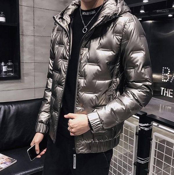 

men's down & parkas rich bird jacket men's short bright face hooded coat1, Black