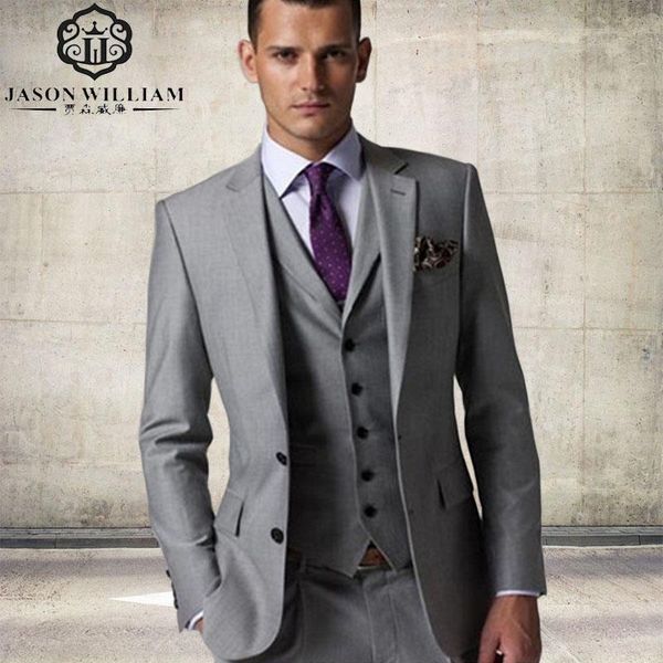 

ln027 arrival custom made light gray tailcoat men suit set dress slim wedding suits mens gray groom tuxedos( jacket+pants+vest, White;black