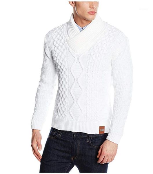 

zogaa winter men's sweater men's turtleneck solid color casual thick sweaters slim knitted pullovers 3xl1, White;black