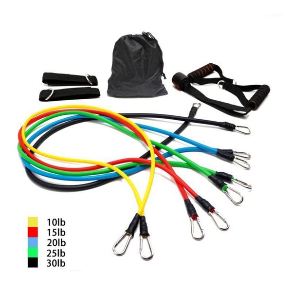 

resistance bands 11 pcs training set fitness gym stretch expander pull rope rubber pilates elastic tubes workout equipment1