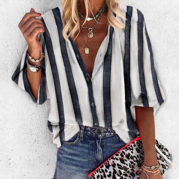 

women's shirts with long sleeves 2021 fashion women v neck letters printing button women's shirts for spring blouse, White
