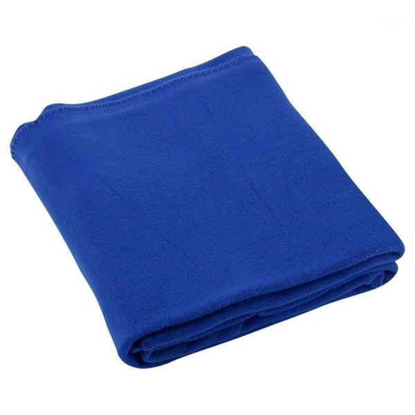 

solid color fleece blanket double-sided fleece blanket office family nap small1