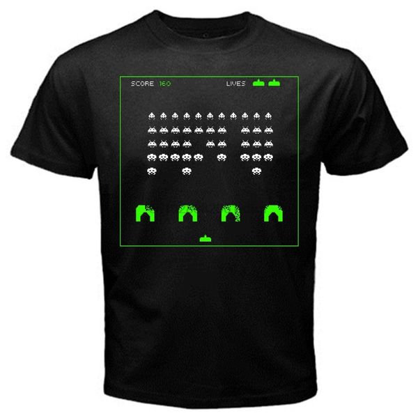 

fashion space invaders 2 old school classic arcade game t shirt black basic tee summer style t shirt sport hooded sweatshirt hoodie