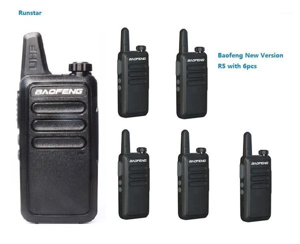 

6pcs new verion bf-r5 baofeng r5 two way radio portable radio walkie talkie walkie cb station communicator ham1