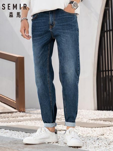 

semir 2020 autumn new men jeans black classic fashion denim skinny jeans men casual slim fit trousers1, Blue