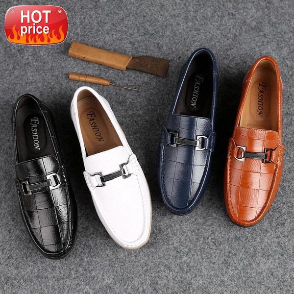 

2020 men shoes leather genuine casual loafers men moccasins shoes slip-on soft flats footwear lightweight driving #ck6i