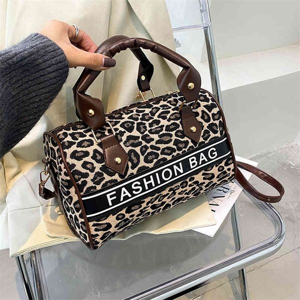 

70% off deals online net red texture bag female 2022 new fashion simple portable shoulder large capacity leopard messenger small square