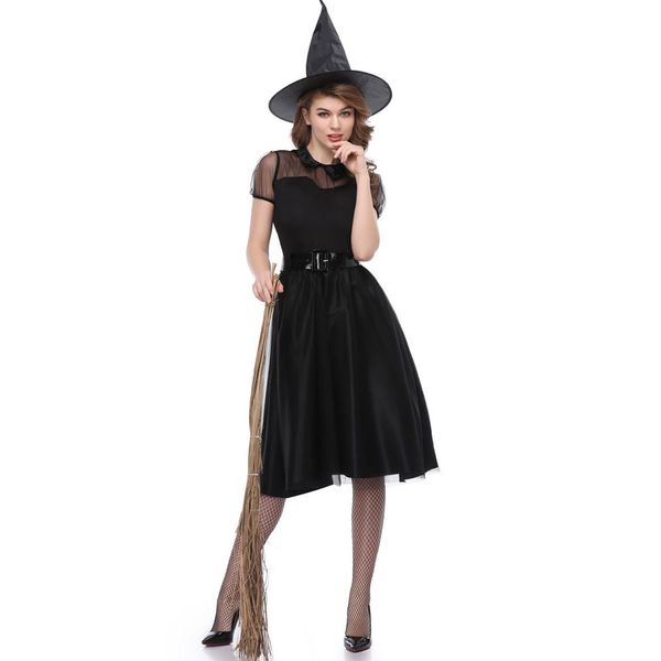 

m-3xl black carnival witch costume spellcast costume female fantasy costume