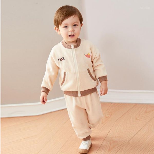 

baby home service sports suit spring long sleeve boys girls clothing sets two-piece 2021 new toddler clothes1, White