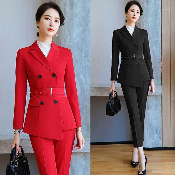 

plus size 4xl professional suit women spring and autumn casual temperament suit red small dress coat overalls, White