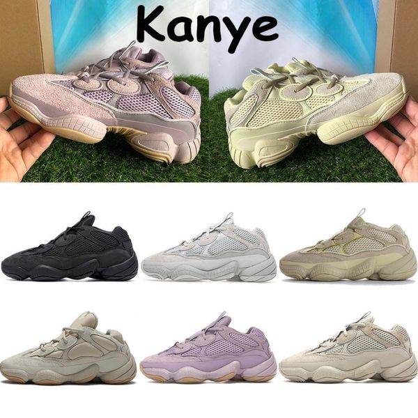 

kanye 500 running shoes desert rat soft vision blush utility black salt super moon yellow bone white chaussures mens sneakers, White;red