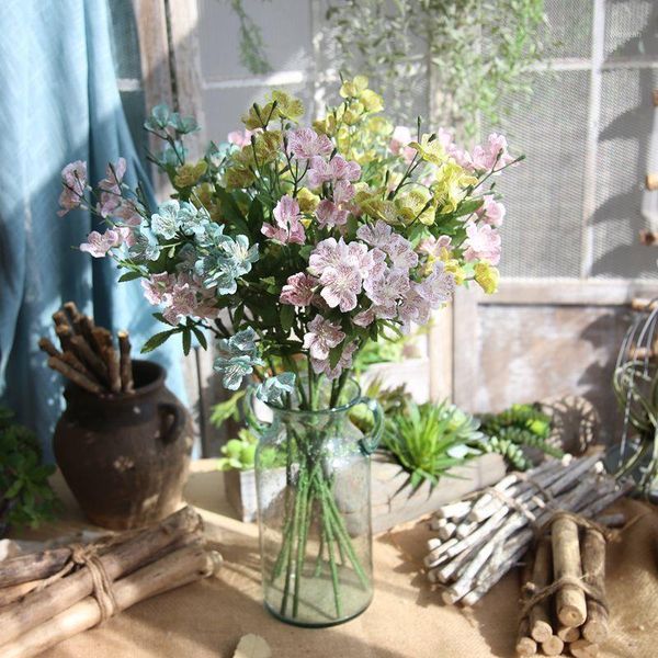 

single branch artificial flower dancing orchid fake flower home wedding party floral decor pgraphy prop1